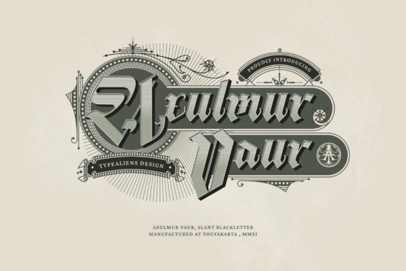 Axulmur Vaur: A Bold Blackletter Font for Editorial Design and Digital Publishing