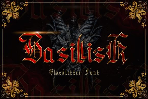 Basillisk: A Bold Blackletter Font for Editorial Design Projects