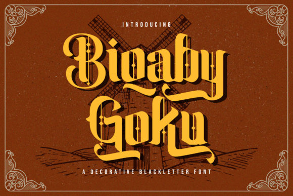 Biqaby Goku: A Bold Blackletter Font for Business Branding
