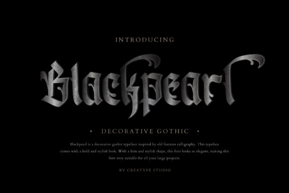 Blackpearl Font Review for Gothic Branding and Wedding Designs
