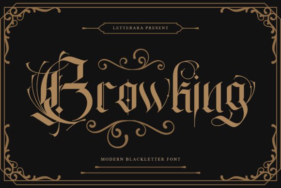 Browking Font: Bold Blackletter for Digital Branding