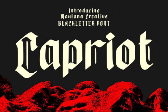 Capriot Font: Modern Blackletter for Brand Identity