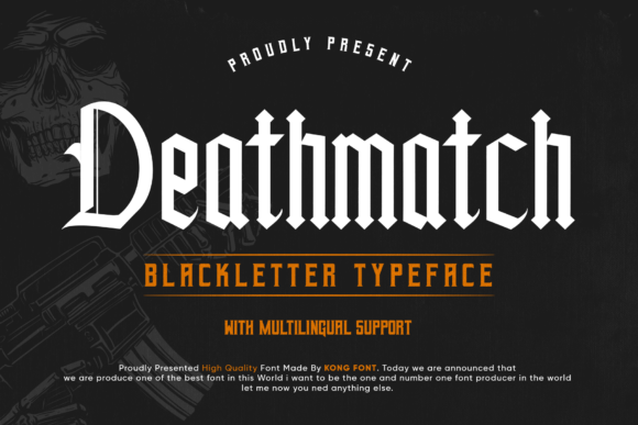 Deathmatch: A Fantasy-Inspired Blackletter Font for Crafters and Makers