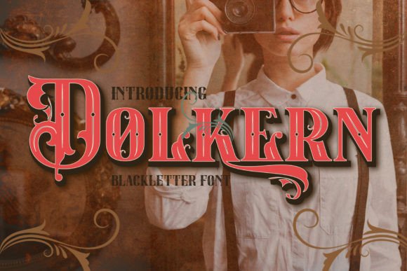 Dolkern: A Bold Blackletter Font for Crafters and Product Designers