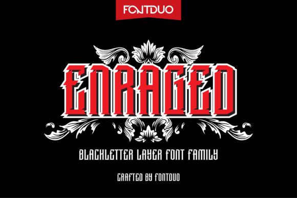 Enraged Font: Bold Blackletter Typography for Digital Marketing