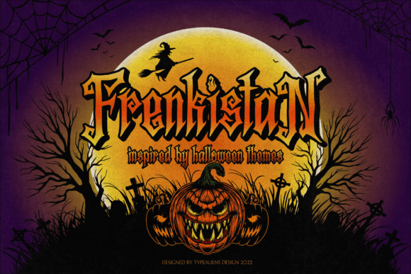 Frenkistan Font: Bold Blackletter Branding for Horror Businesses