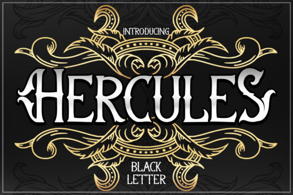 Hercules Font: Bold Blackletter for Handmade Products