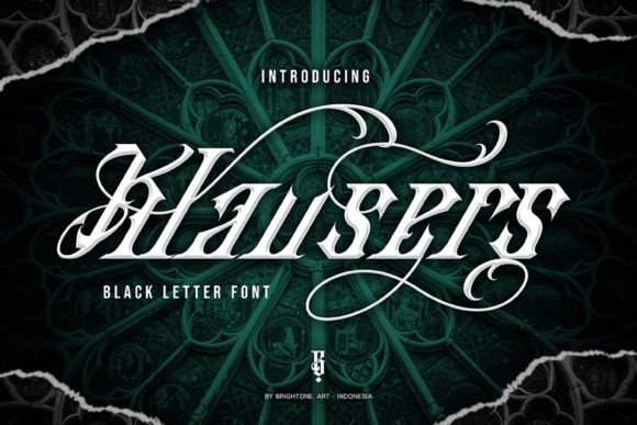 Klausers: A Blackletter Font for Bold Branding and Creative Designs