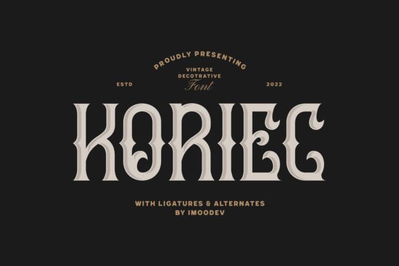 Koriec Font: Bold Blackletter for Editorial Design