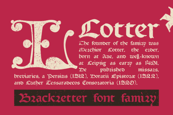 Lotter Font: Medieval Elegance for Editorial Design and Content Branding