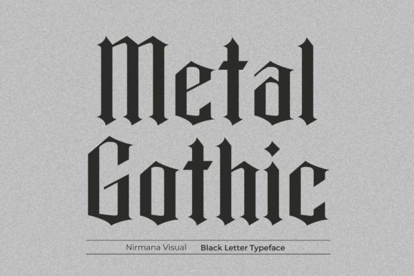 Metal Gothic: A Bold Blackletter Font for Crafters and Product Designers