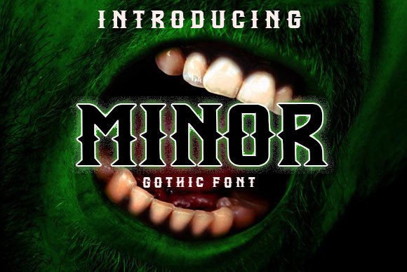 Minor: A Stylish Blackletter Font for Crafters and Product Designers