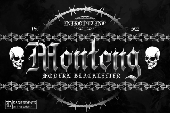 Monteng: A Chic Blackletter Font for Timeless Branding