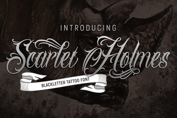 Scarlet Holmes: A Bold Blackletter Font for Modern Design Projects
