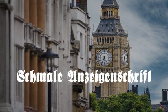 Schmale Anzeigenschrift: A Bold Gothic Font for Striking Brand Identities